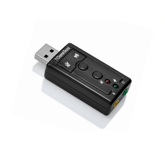 Cabo Adaptador Áudio USB Macho para Entrada e Saída 7.1 Áudio