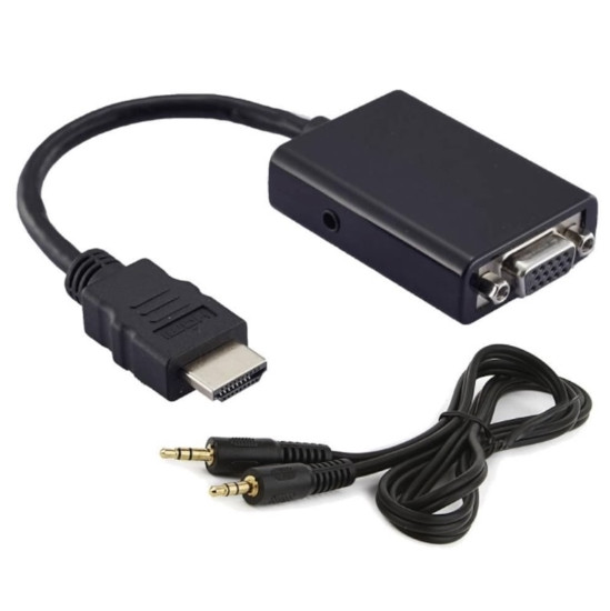Cabo Conversor HDMI para VGA com Áudio