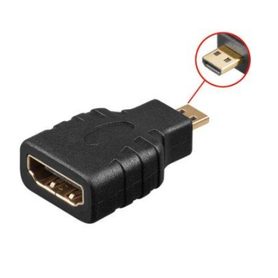 Comprar Adaptador microHDMI Macho para HDMI Fêmea (Preto)