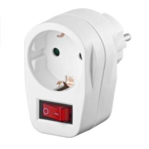 Tomada com 1 Saída com Interruptor e Protecção