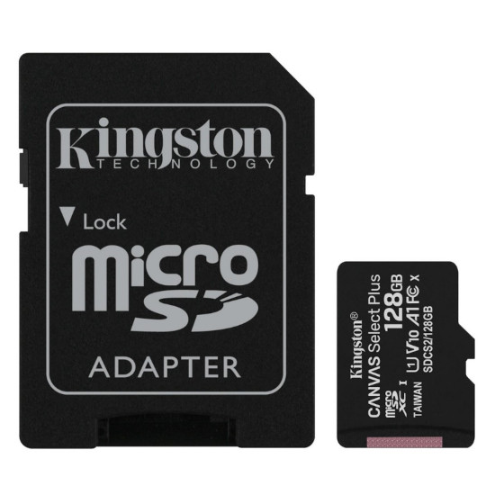 Cartão de Memória MicroSDXC 128GB (Classe 10) – KINGSTON