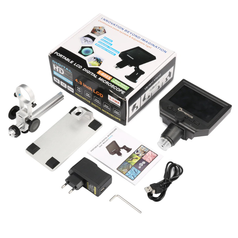 Comprar Microscópio com LCD 4.3 Polegadas 1-600x Alta Definição