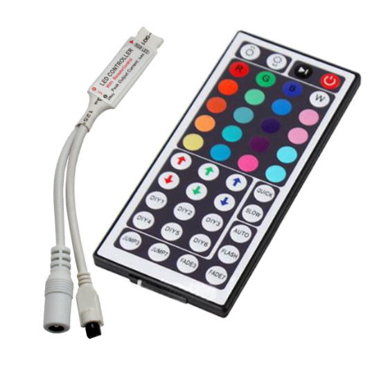 Comprar Comando para Fita LED RGB 12v (44 botões) + Receptor IR